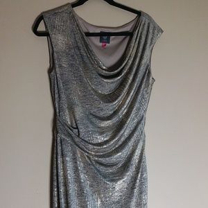 Vince Camuto Loose Metallic Dress